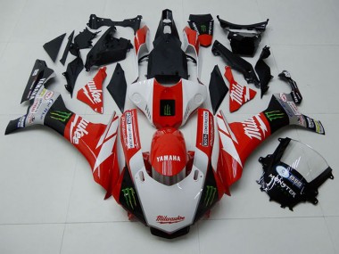 Buy 2015-2019 Red White Monster Yamaha YZF R1 Moto Fairings UK