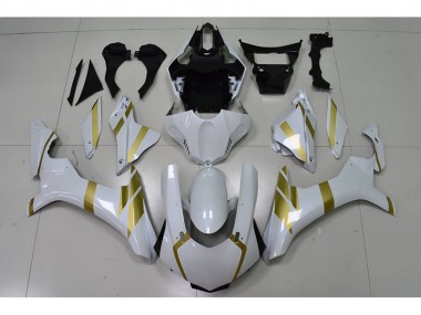 Buy 2015-2019 White with Gold Decal Yamaha YZF R1 Motor Fairings UK