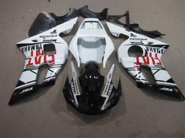 Buy 1998-2002 White Black Fiat Yamaha YZF R6 Motorbike Fairing Kits UK