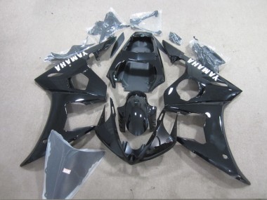 Buy 2003-2005 Black White Decal Yamaha YZF R6 Motorcycle Fairings Kit UK