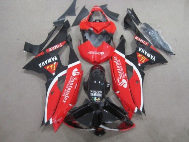 Buy 2008-2016 Black Red White Santander Yamaha YZF R6 Bike Fairings UK